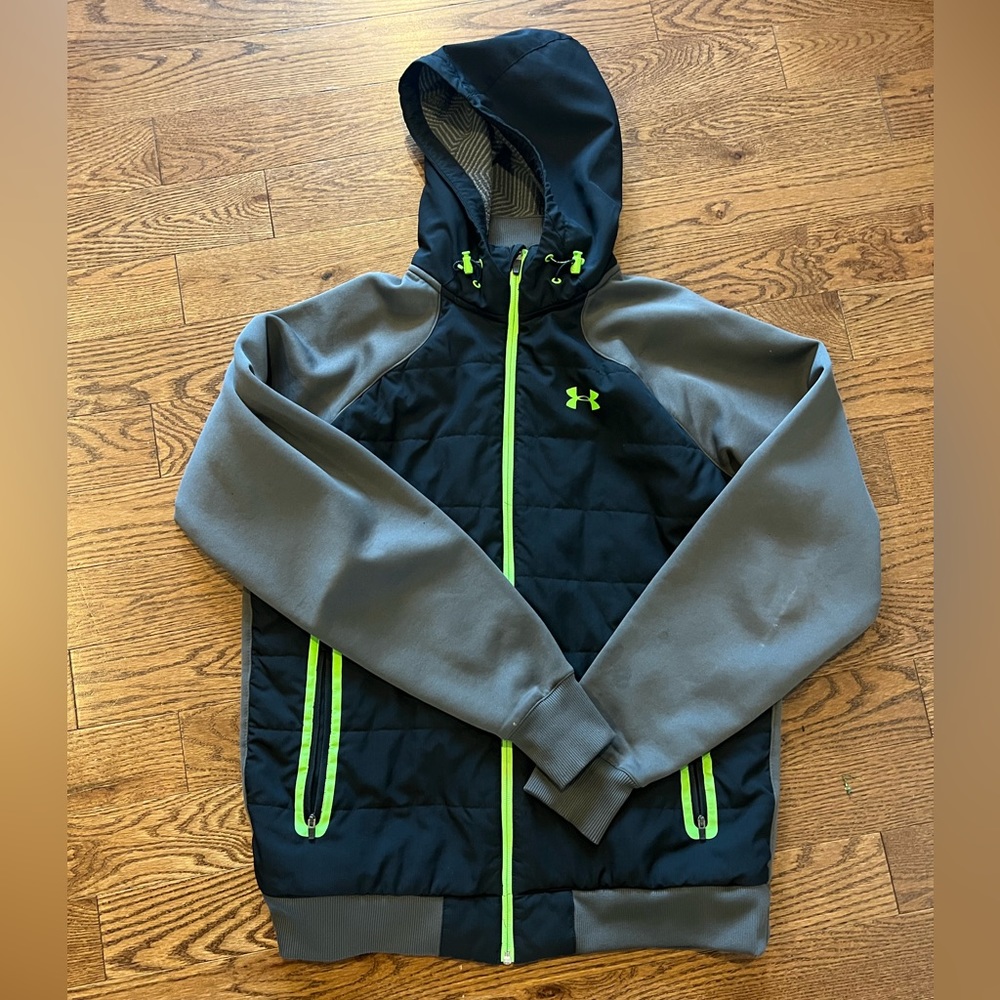 Men’s Under Armor Jacket Green And Gray - Gem